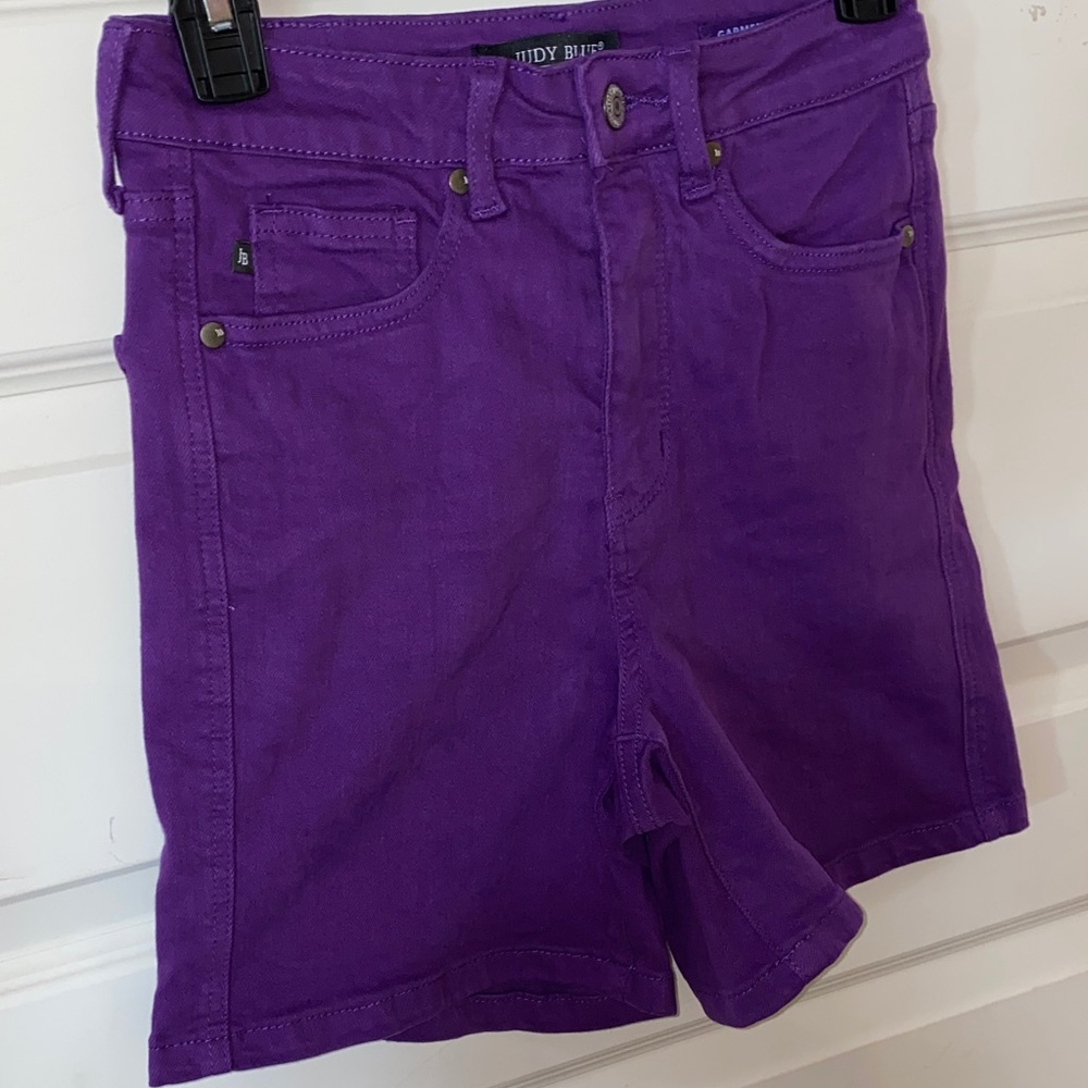 Judy Blue brand Bright Purple Women's Shorts size Small - Picture 3 of 6